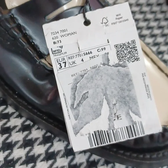 MNG Mango Leather Spectator Loafer NWT - Picture 8 of 9